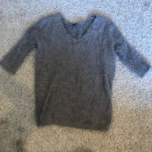 Max and Mia grey fuzzy sweater